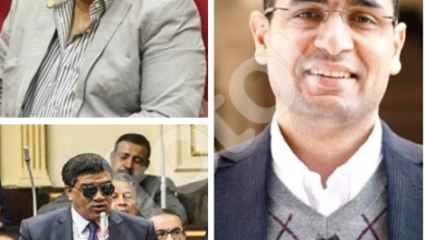 محمد أبوحامد وخالد حنفي وماجد طوبيا أعضاء البرلمان