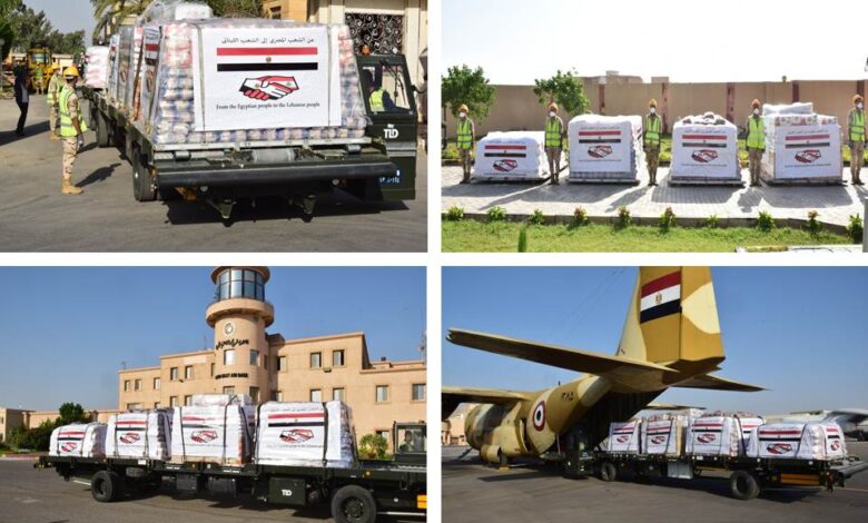 انفجار لبنان 2020 .. القاهرة ترسل طائرة المساعدات الثانية لبيروت