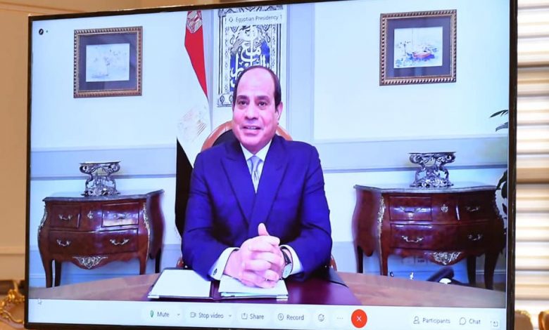 السيسي يهنئ الأقباط بعيد الميلاد المجيد عبر الفيديو كونفرانس