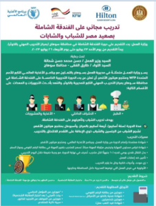 شروط التدريب المهني على "الفندقة الشاملة" للشباب والفتيات بسوهاج مجانا