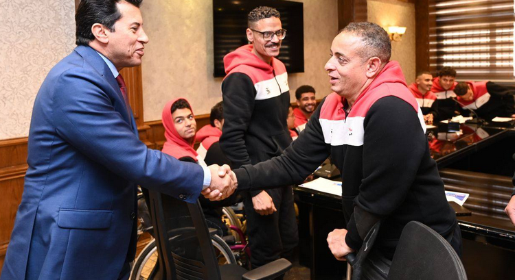 وزير الرياضة يستقبل منتخب كرة السلة للكراسي المتحركة بعد تحقيق المركز الثالث في البطولة الإفريقية