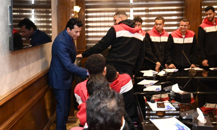 وزير الرياضة يستقبل منتخب كرة السلة للكراسي المتحركة بعد تحقيق المركز الثالث في البطولة الإفريقية